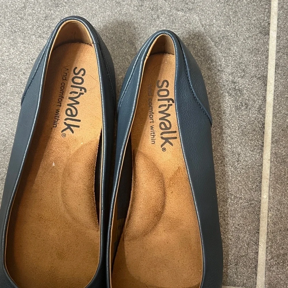 Softwalk Sonoma Ballet Flats Slip On Blue Women’s Size 9W walking summer spring